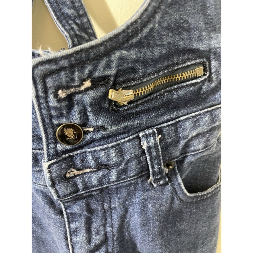 Vintage Denim Overall Waiters XS Railroad Y2K 90's Indie Streetwear Belt Loop - Picture 4 of 8